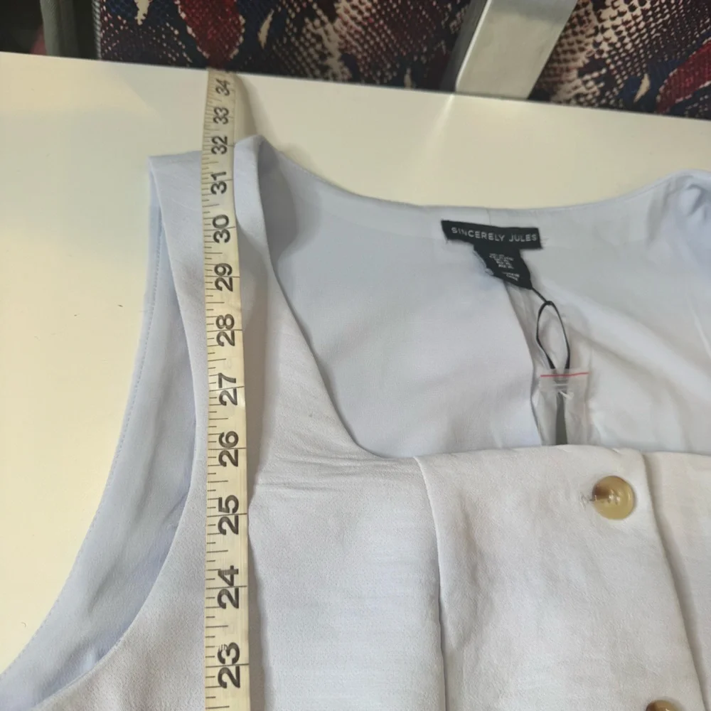 Sincerely Jules light blue Sleeveless Button-Down Dress XL - Picture 4 of 8